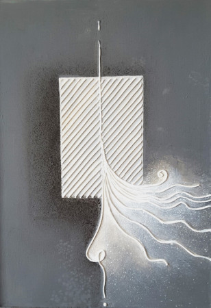 Linea concettuale n°4.   (acrilico-polim. ms. cm. 50x70) 2023